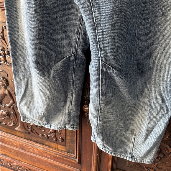 We the Free Osaka Jeans free people denim button fly 28 cropped barrel - Picture 6 of 9